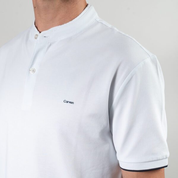 polo blanca estructura labrada marca carven slim 150827 270501 2