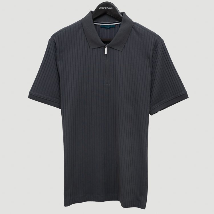 polo gris estructura labrada marca perry ellis cl sico 159877 333562 1