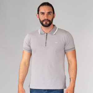 polo gris estructura plana marca carven slim 144206 216213 1