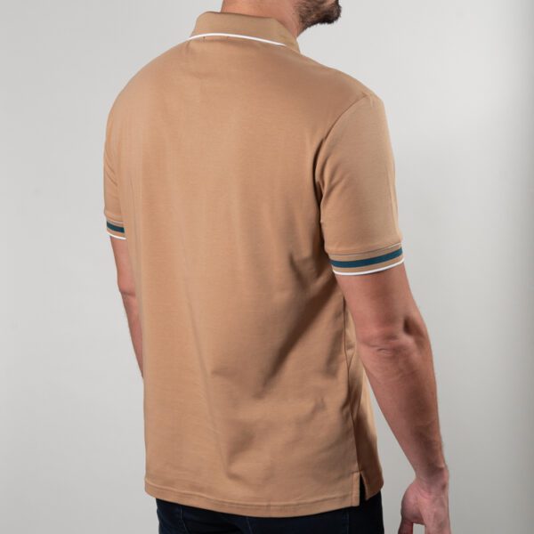 polo khaki estructura contraste marca carven slim 150843 270498 4