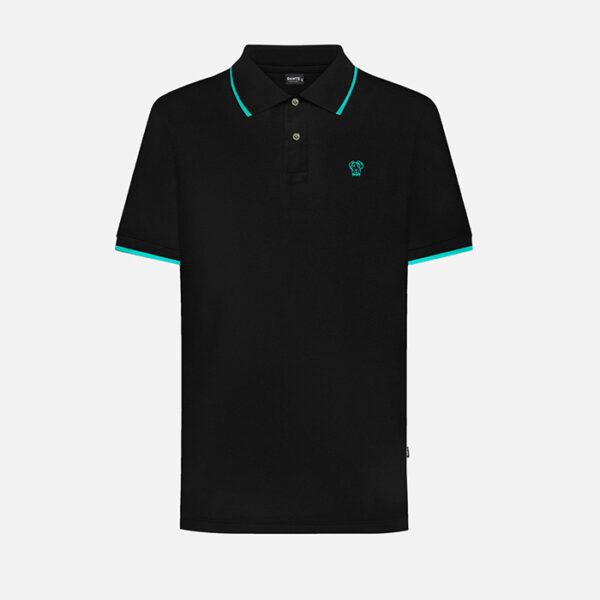 polo negra estructura contraste marca dante slim 156613 300734 1