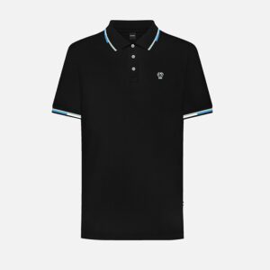 polo negra estructura contraste marca dante slim 156674 300719 1