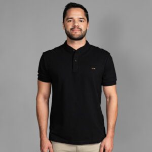 polo negra estructura labrada marca carven slim 157526 317833 1