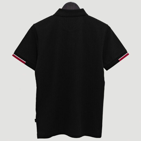 polo negro estructura plana con detalle en el cuello marca carven slim 139790 199982 3