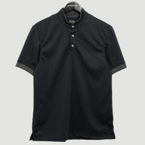 polo negro estructura plana marca business casual cl sico 149661 251631 1