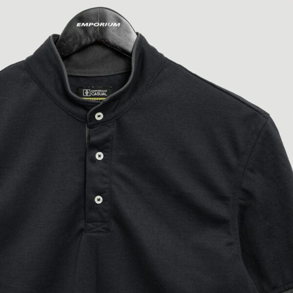 polo negro estructura plana marca business casual cl sico 149661 251631 2