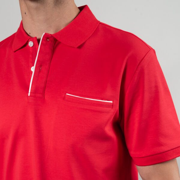 polo roja estructura plana marca carven slim 150871 270494 2