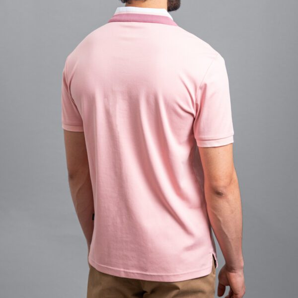 polo rosada diseno de triangulos marca carven slim 155706 296553 4