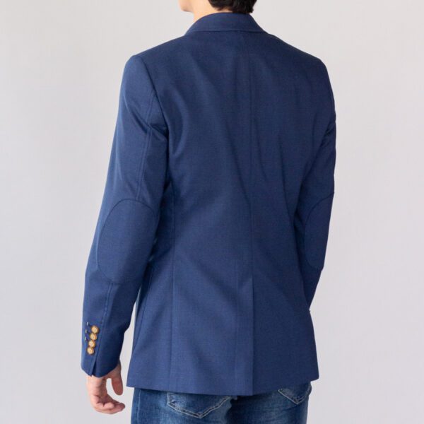 saco azul estructura cuadros discretos marca business casual slim 144475 216826 3