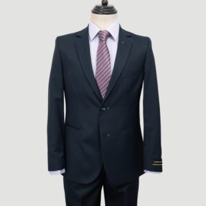 traje azul estructura labrada marca emporium slim 150575 289227 1