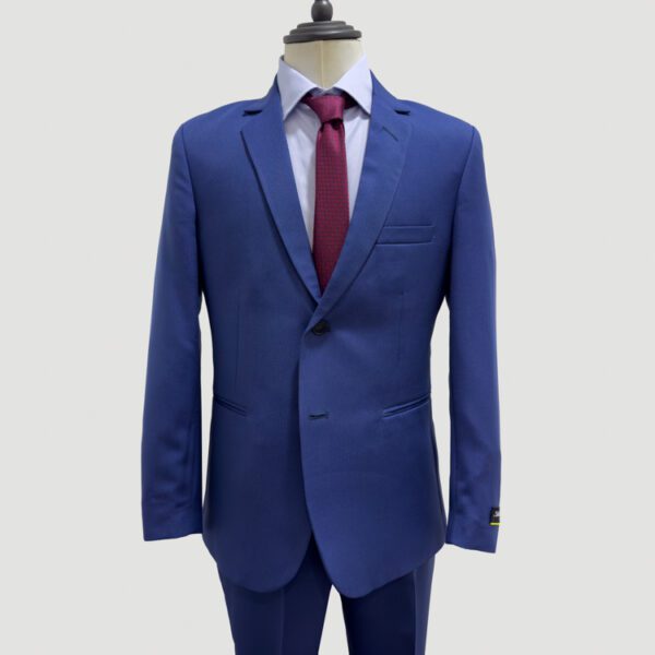 traje azul estructura labrada marca smart slim 147658 242383 1