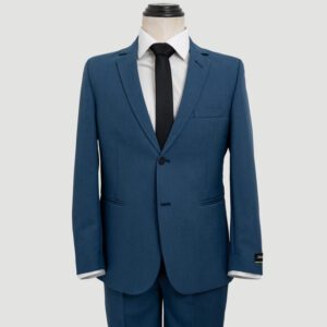 traje celeste estructura labrada marca smart slim 150171 253010 1