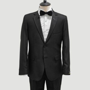 traje negro estructura labrada marca smart slim 143692 212602 1